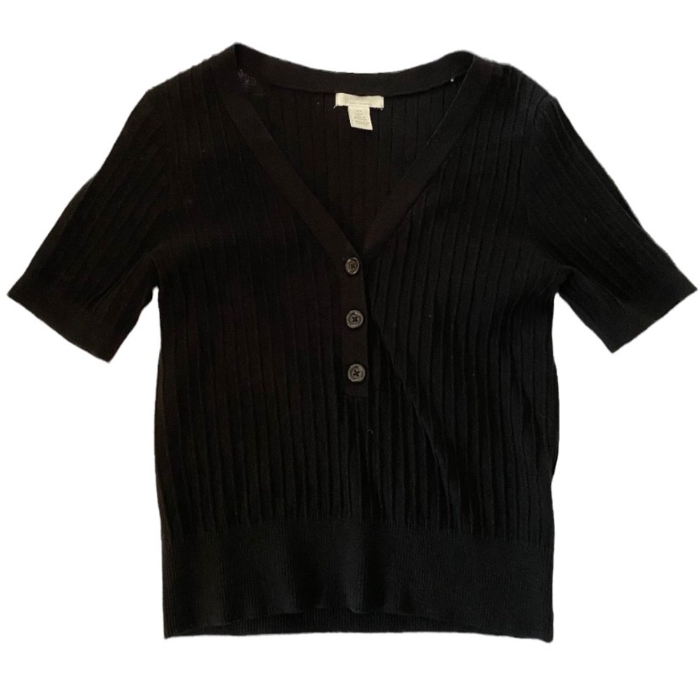 Black H&M Ribbed Sweater